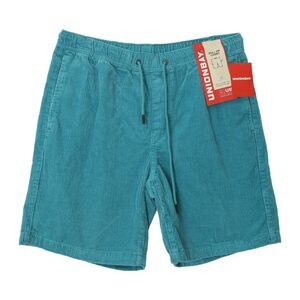 UNION BAY Corduroy Pull On Shorts M Atlas Blue Drawstring Elastic Waist NWT B29
